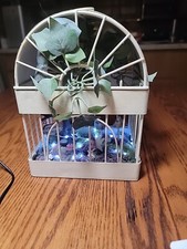 Decorative Metal Hand Painted And Lighted Bird Cage