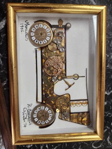 Tableau collage horlogerie - d,