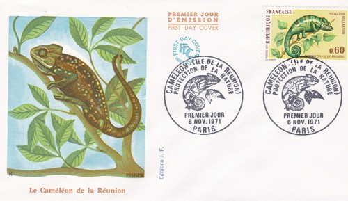 France 1971 fdc cameleon - france, de