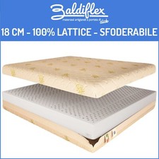 Matelas Simple Latex 100% Hauteur 18 cm Amovible Aloe 100% Fabriqué en Italie