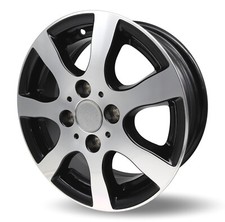 Remorque Alliage TR3 Argent Noir 5Jx13 100x4 ET30 600kg Pr. Ex Pneu 155/70R13