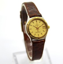 Montre À Quartz Eterna Royal En Acier Bicolore Avec Date Et Bracelet En Cuir