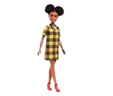 Barbie Afro Fashionistas poupée Métisse mannequin #80 chignons noire robe jaune