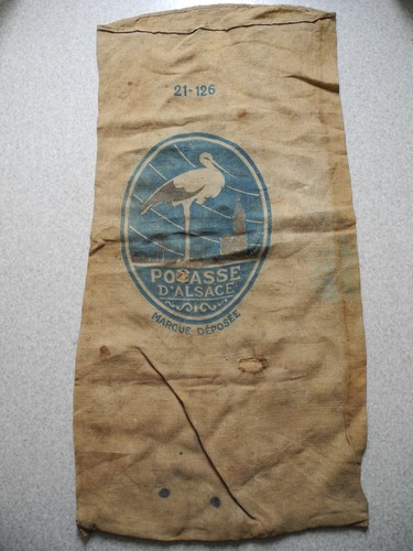Sac toile jute ancien - toile, potasse