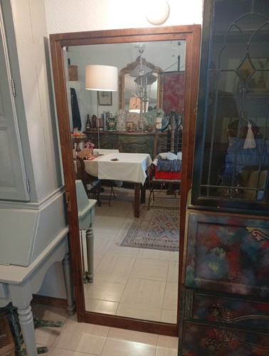 Miroir ancienne porte une - miroir,