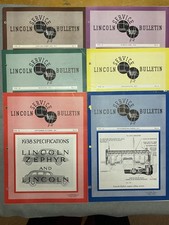 1937 Lincoln Service Bulletins Lincoln Zephyr V 12 Original, 6 Issues, Complete