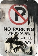 Banksy Graffiti Art Pop Art Drunk Angel Metal Street Sign Painting