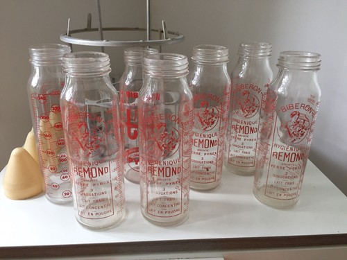 Lot biberons verre hygiénique - verre,