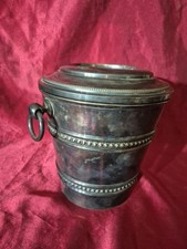 Curieux seau à champagne rafraichissoir en métal argenté Compartiment,fut Centre