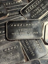 Vintage 1 Oz .999 Silver Engelhard Bar. BU Fresh from Old Collection (1)
