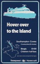 SEASPEED HOVERCRAFT WIGHT ISLAND Rfnc-POSTER HQ 40x60cm d'une AFFICHE VINTAGE