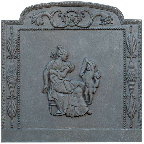 Plaque cheminée fonte - de, en