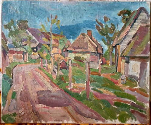 Paysage huile sur toile - paysage, andré