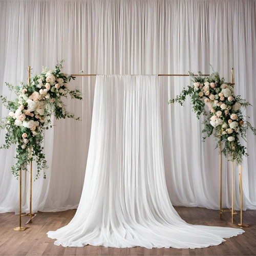 Rideau mariage chiffon - de,