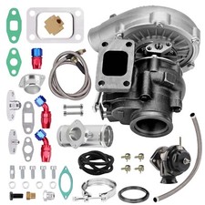 T3 T04E Turbo V-Band 400+HP Internal Wastegate+Oil Return + Feed Line&BOV