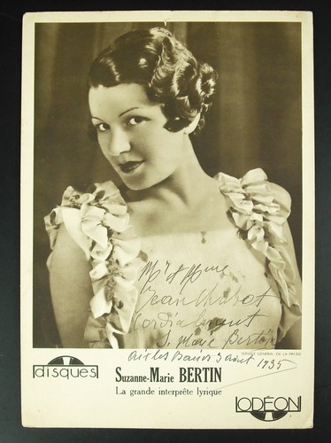 Autographe cantatrice