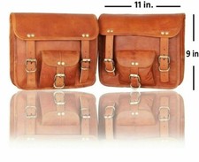 2 sacs pochette moto cuir