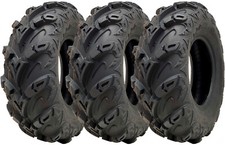 25x8.00-12 Atv Quad Pneu Obor Mudsling WU05 Norme E Route Légal 165kg (Set 3)