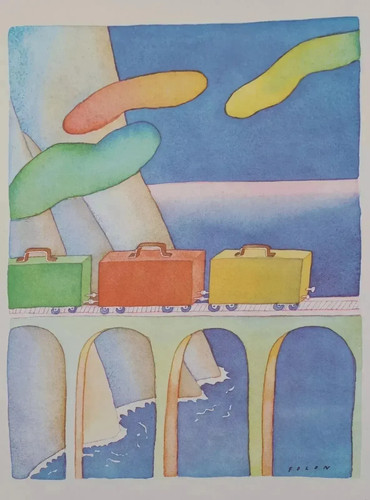 Jean michel folon le train - folon,