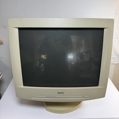 Vintage dell crt monitor - dell, 17”