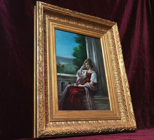 Tableau ancien peinture huile - tableau,