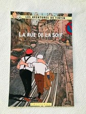 CARTE POSTALE 15X10 TINTIN HOMMAGE A HERGE PARODIQUE PASTICHE LA RUE DE LA SOIF