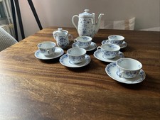 ANCIENNE DINETTE Service café Complet Porcelaine Thuringe Allemande Meissen