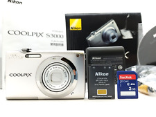 Nikon COOLPIX S3000 Sliver 12.0 MP 4x Zoom Compact Digital Camera from Japan
