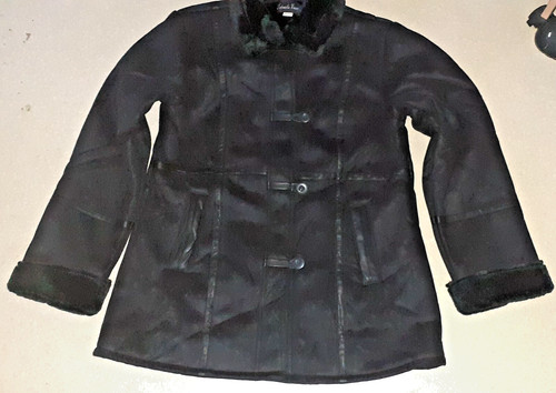 Manteau daim fourrure femme - fourrure,