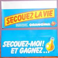 3 VINTAGE ORANGINA ADVERTISING POSTERS GOOD CONDITION & VERY RARE