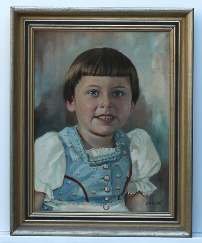 Portrait fille peinture à - portrait,