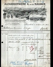 REMSCHEID (ALLEMAGNE) USINE de MACHINES-OUTILS "ALEXANDERWERK" FONDERIE en 1905