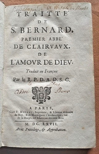 Saint bernard amour de - saint, bernard.