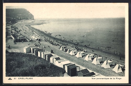 Cpa criel plage - criel-plage,, vue