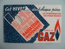ANTIQUE ADVERTISING BLOT / INDEPENDENT RADIATOR GAS HEATING
