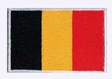 Patch Belgique Belgium écusson patche drapeau Belge 70 x 45 mm à coudre