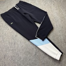 Lacoste Jogger Men XL FR 6 Blue White Colorblock Pique Fleece 29"