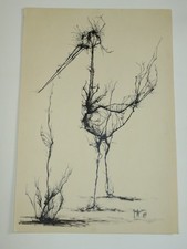 BEAU DESSIN ENCRE OISEAU