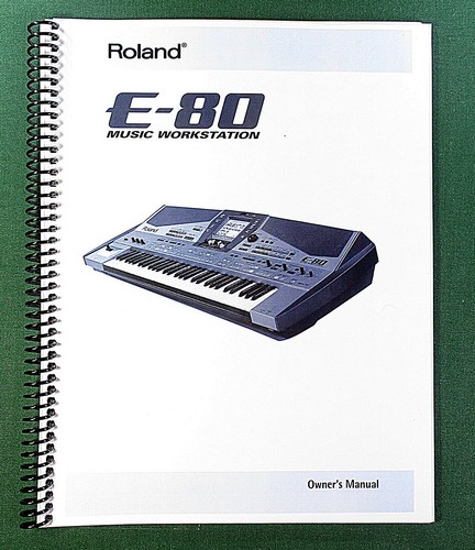Roland owner s - e-80, owner's