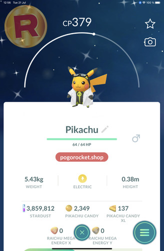 Shiny pikachu prof willow - pikachu,