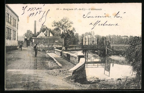 Cpa arques abreuvoir - arques,, l´abreuvoir