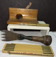 Vintage Lufkin Red End Wood Plane Ice Chopper Telescope Screwdriver Nicols Heate