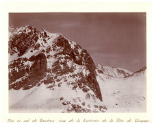 France, Alps, Tête et Col de Sautron print d&#039;era 20.5x25.5 Ci