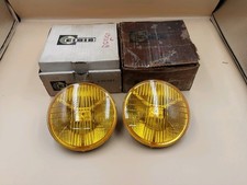 Made In France CIBIE IODE 40 OPTICAL FOG LIGHT BLOCKS Amber lens 5.5"  Pair 