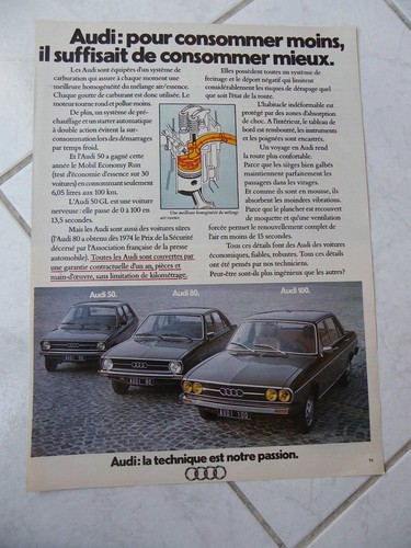 Publicité audi 100 - audi,