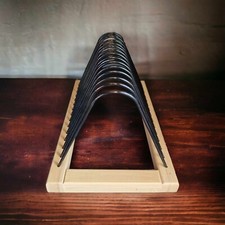 SUPPORT RANGEMENT ET SECHOIR POUR VINYLES (14 DISQUES) Clair (Bamboo Massif )