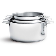Lot de 3 casseroles en inox