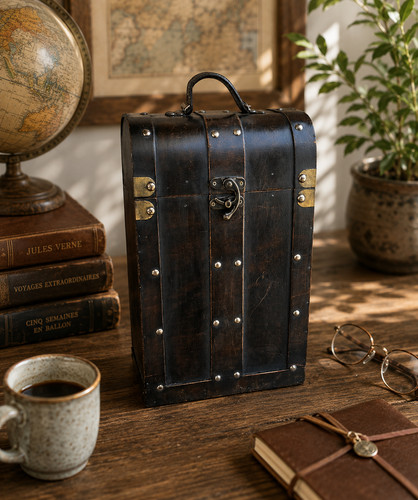 Ancienne boîte coffre en - boîte,