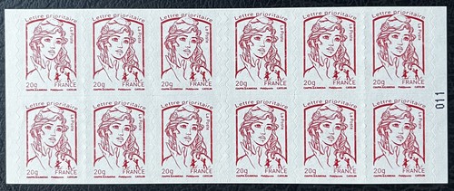 France carnet marianne - marianne, rouge