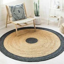 Tapis 100 % jute naturel tapis rond réversible décoration moderne tapis de salon